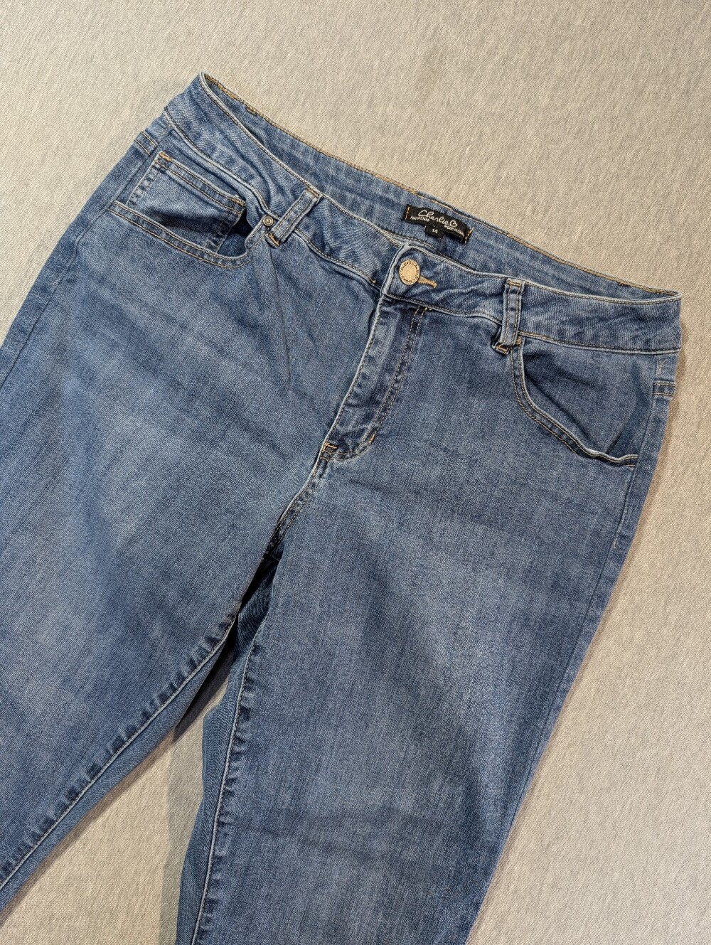 Charlie B Mid Rise Jeans Women's 14 Blue